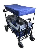 secondhand Wonderfold X2 Push + Pull Double Stroller Wagon, Navy, 2019