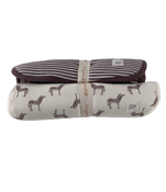 Shop Tiny Kind Burp Cloth 4 Pack, Deep Taupe Zebra at GoodBuy Gear