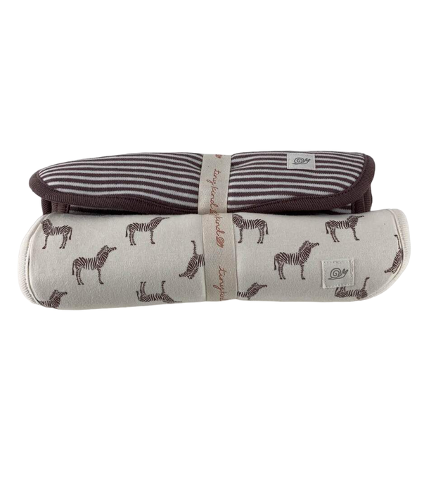 Shop Tiny Kind Burp Cloth 4 Pack, Deep Taupe Zebra at GoodBuy Gear
