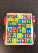 used Melissa & Doug Wooden ABC-123 Blocks