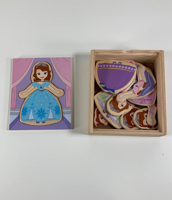 secondhand Melissa & Doug Mix And Match Dress-Up Wooden Play Set, - Sofia the First