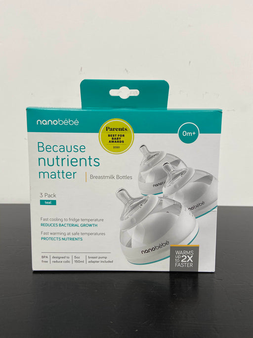 used Nanobébé Breastmilk Bottles 3 Pack