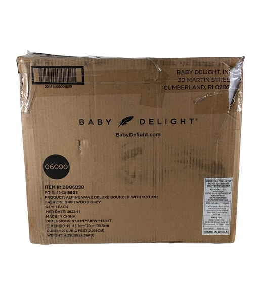 used Baby Delight Go With Me Alpine Deluxe Portable Bouncer, Driftwood Grey 