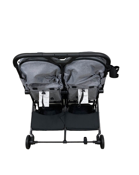 Mompush Lithe Double Stroller, 2022, Grey