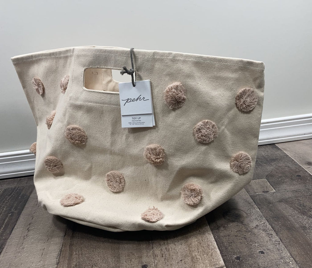 Pehr Designs Pom Pom Bin, Pink Dots
