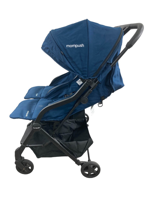 secondhand Mompush Lithe Double Stroller, 2021, Navy