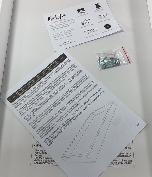 Shop Million Dollar Baby Universal Removable Changing Tray, White at GoodBuy Gear