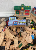 secondhand BUNDLE Wooden Trains And Tracks