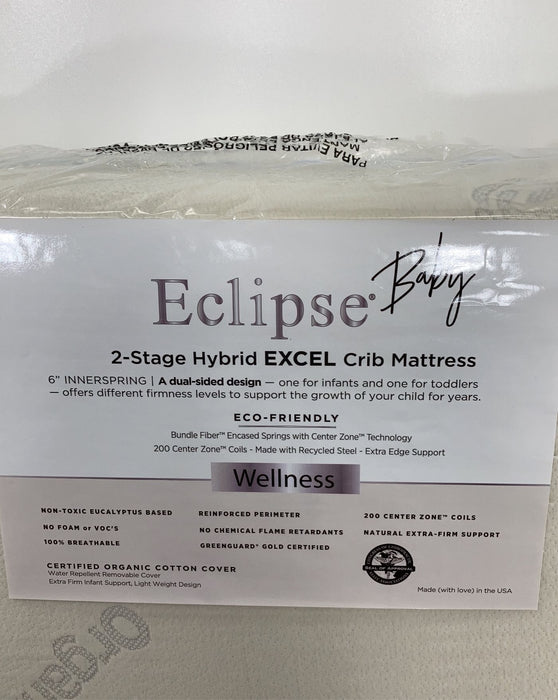 secondhand Eclipse Baby Wellness 2-Stage Hybrid EXCEL Crib Mattress