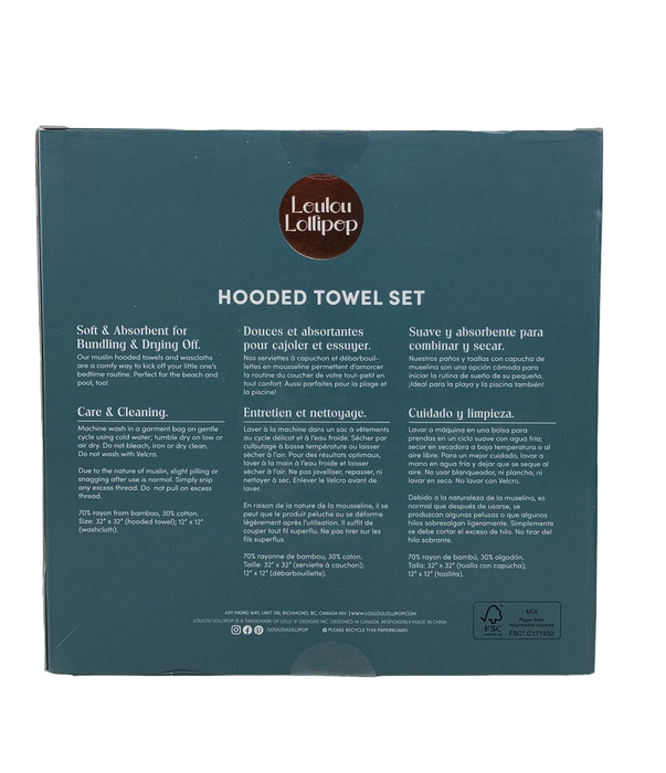 Shop LouLou Lollipop Hooded Towel Set at GoodBuy Gear