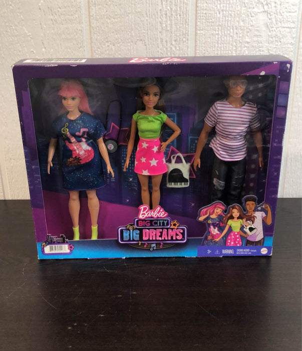 used Mattel Barbie Big City Big Dreams Friends Doll 3 Pack