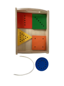 used Monti Kids Shapes Lacing Toy With Tray