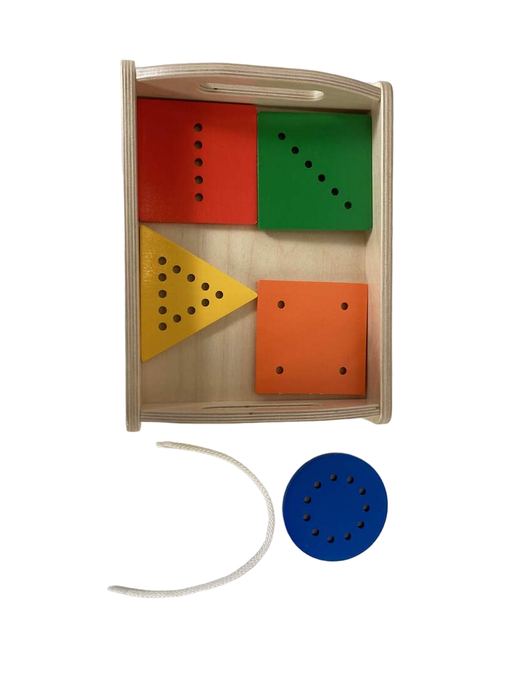 used Monti Kids Shapes Lacing Toy With Tray