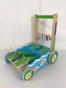 used Melissa & Doug Deluxe Chomp and Clack Alligator Wooden Push Toy And Activity Walker