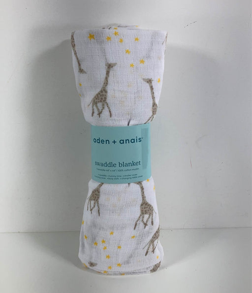 used Aden + Anais Swaddle Blanket, grey giraffes