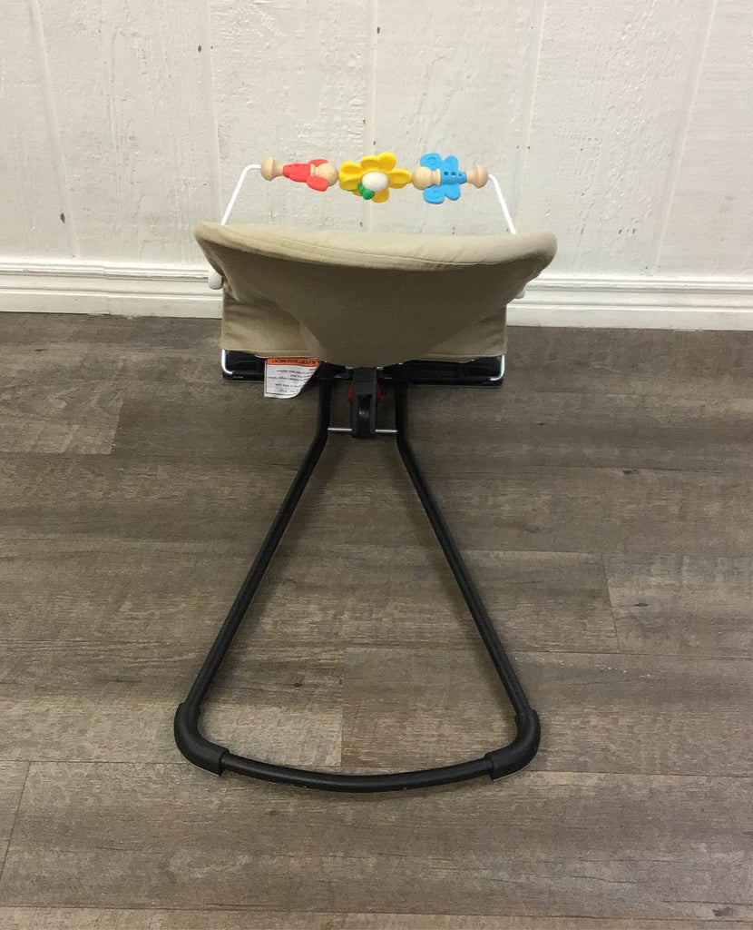 BabyBjorn Bouncer Balance, Beige/Grey, Black Frame, with Toy Bar