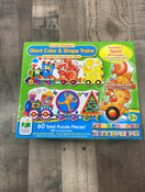 used The Learning Journey Puzzle Doubles- Giant Colors And Shapes Train Floor Puzzle