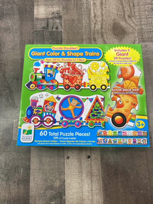 used The Learning Journey Puzzle Doubles- Giant Colors And Shapes Train Floor Puzzle