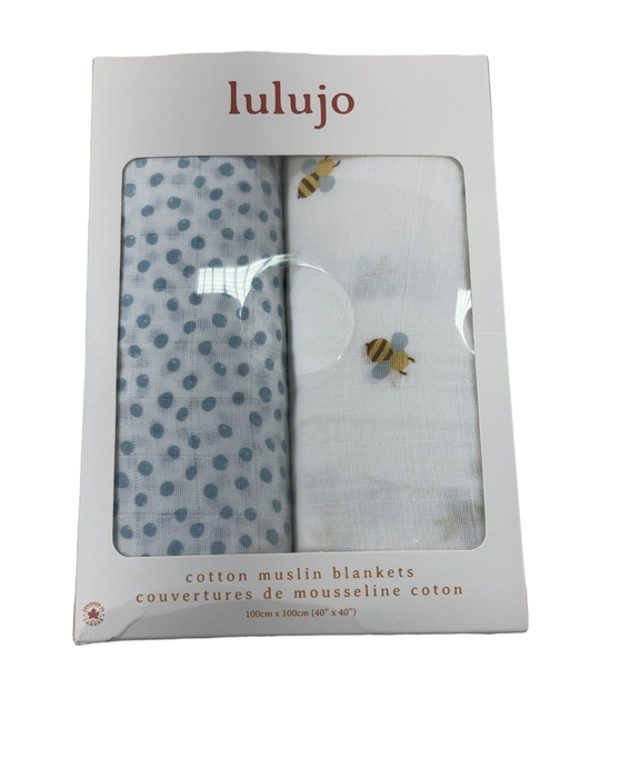 used Lulujo Muslin Swaddle Blankets 2 Pack