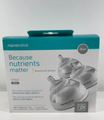 Shop Nanobébé Breastmilk Baby Bottles 3-Pack, Grey at GoodBuy Gear