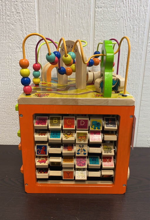 secondhand B. toys Zany Zoo Wooden Activity Cube