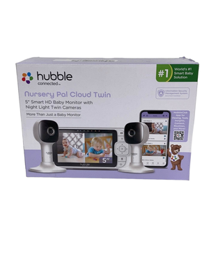 Hubble Connected Nursery Pal Cloud 5 Smart Hd Twin Baby Monitor
