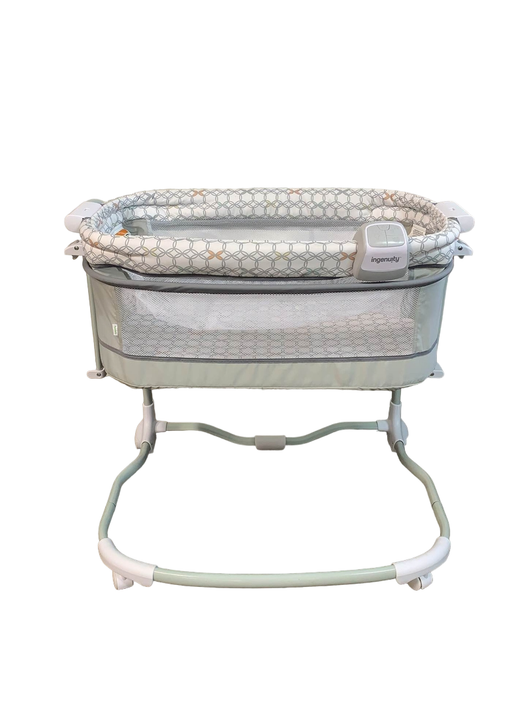 used Ingenuity Dream & Grow Bedside Bassinet, gray white