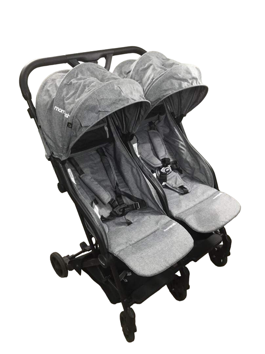 used Mompush Lithe Double Stroller, 2021, Grey