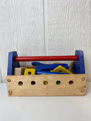 used Melissa & Doug Take-Along Tool Kit Wooden Toy, [DONATE]