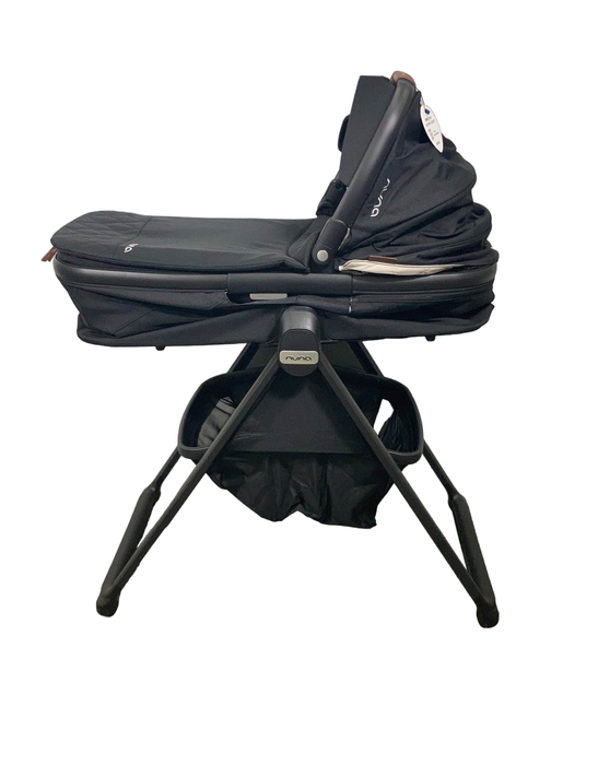 used Nuna Demi Grow Bassinet + Stand, Caviar, 2023