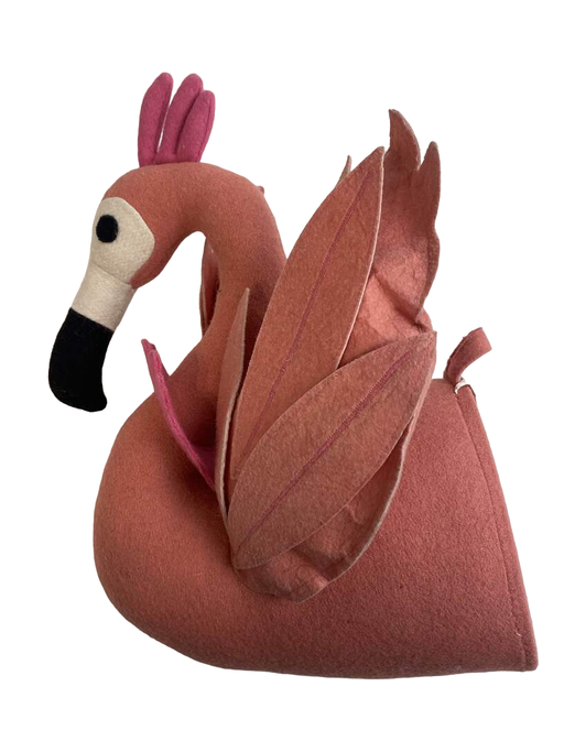 secondhand Pillowfort Plush Head Wall Decor, Flamingo