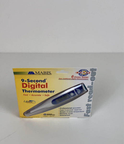 MABIS 9-Second Waterproof Digital Thermometer with Flexible Tip for Fast  Oral, Rectal or Underarm Temperature Readings for Babies, Children and