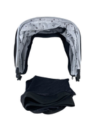 used Mockingbird Extendable Canopy with Sunshade, Black, Watercolor Drops