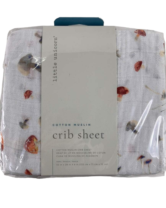 used Little Unicorn Cotton Muslin Fitted Crib Sheet