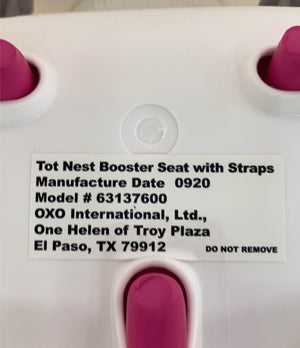 OXO TOT Nest Booster Seat with Removable Cushion Pink