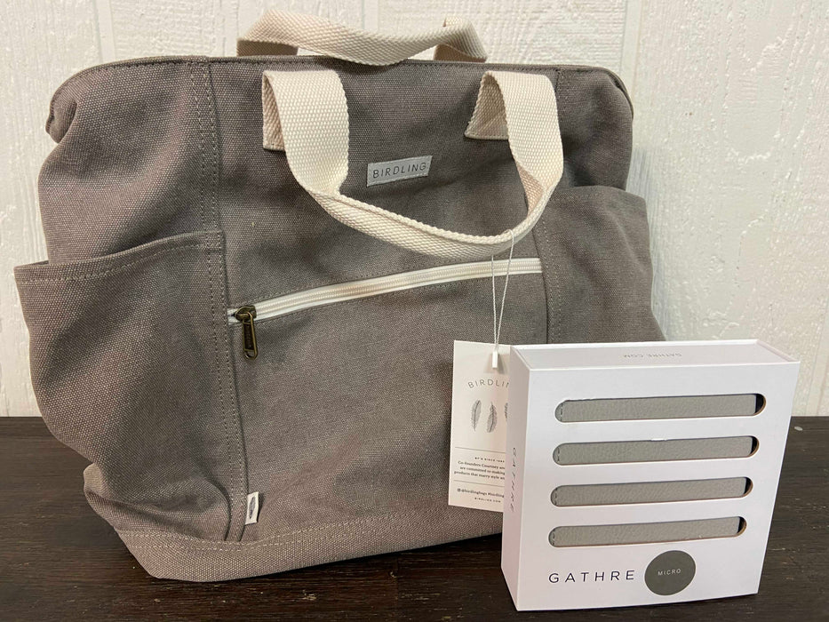 secondhand Birdling Backpacker, X Gathre Minimalist Diaper Bag and Changing Pad Washed Grey/Pewter