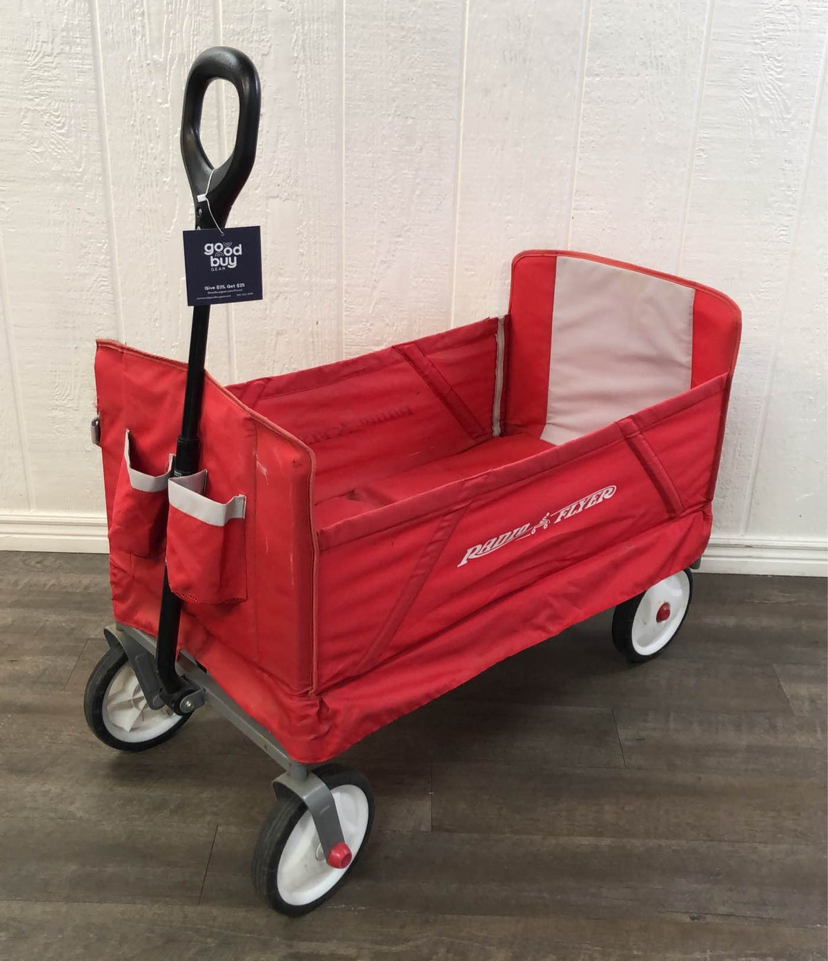 Radio Flyer 3-in-1 EZ Fold Wagon with Canopy, Red