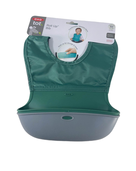 OXO Tot 2-Pack Roll Up Bib - Gray/Teal