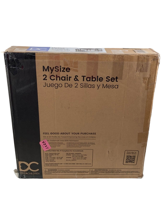 secondhand Delta Children MySize Kids Wood Table and Chair Set