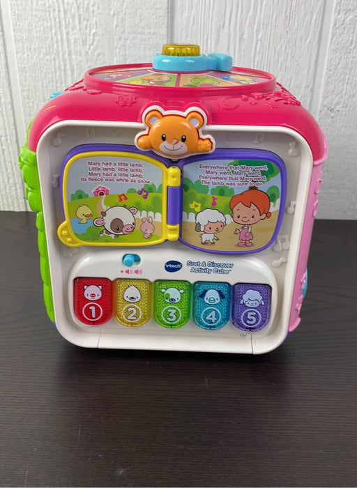 used VTech Sort And Discover Activity Cube