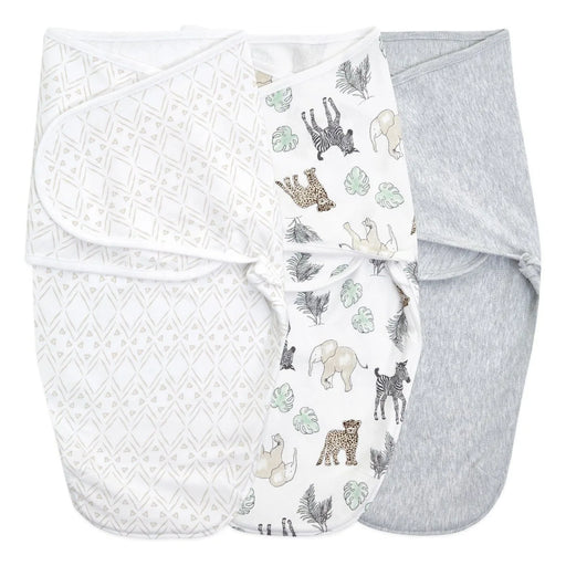 used Aden + Anais Essentials Easy Wrap Swaddle, 3 Pack, 0-3 Months, Toile