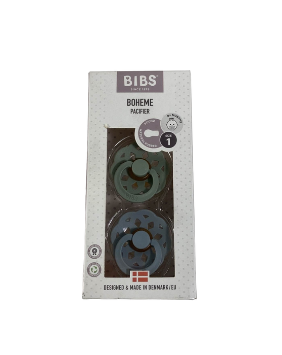 Shop BIBS Boheme Natural Rubber Pacifier 2 Pack, Sage/Cloud, Size 1 (0+ months) at GoodBuy Gear