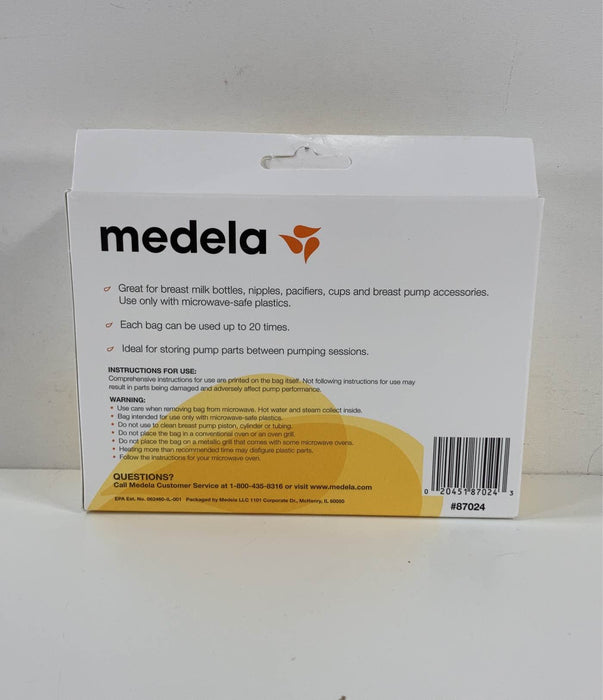 secondhand Medela Quick Clean Micro Steam Bags, Box of 5