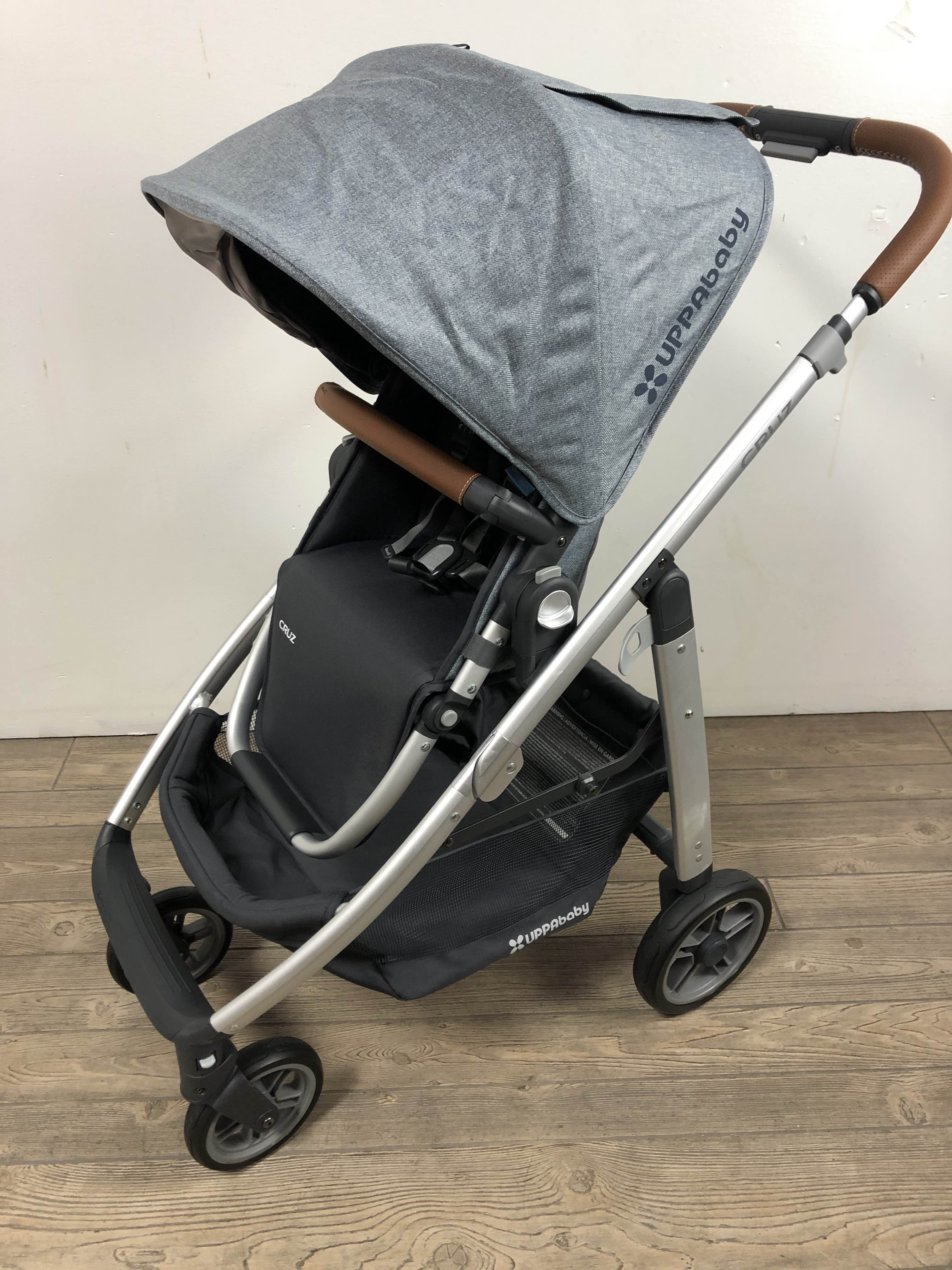 Uppababy cruz cheap blue melange