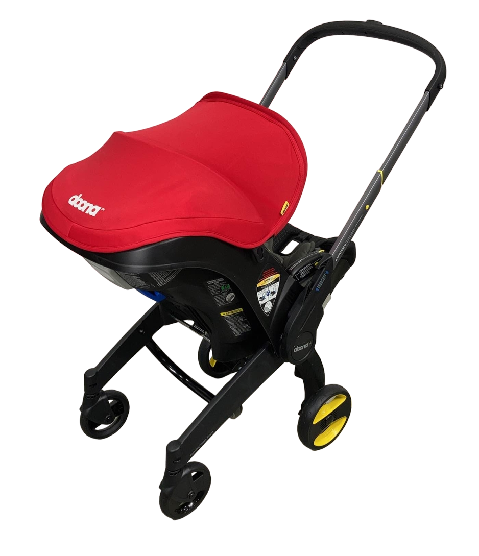 Doona Infant Car Seat & Stroller Combo, 2023, Flame Red