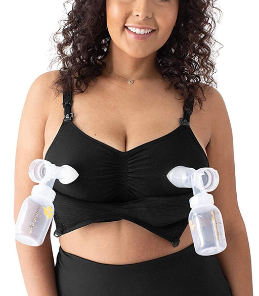 Shop Kindred Bravely Sublime Hands-Free Pumping & Nursing Bra, Black, Busty, Large at GoodBuy Gear