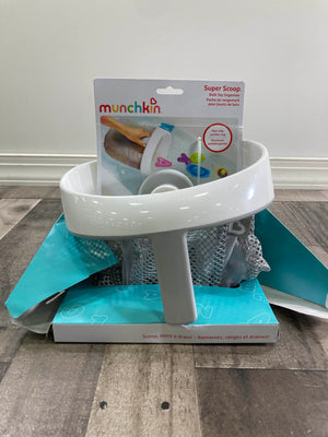 Munchkin Super Scoop Hanging Bath Toy Storage with Quick Drying Mesh, Grey