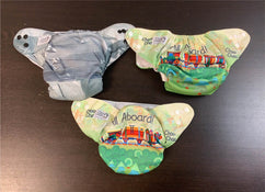 used BUNDLE The Fluffly Penguin Company Cloth Diapers