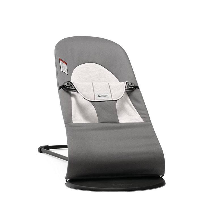 BabyBjorn Bouncer Balance, Black Frame, Dark Grey/Grey Cotton Jersey