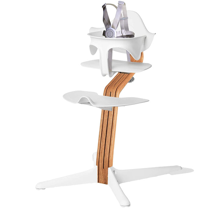 Evomove Nomi Highchair, White, White Oak